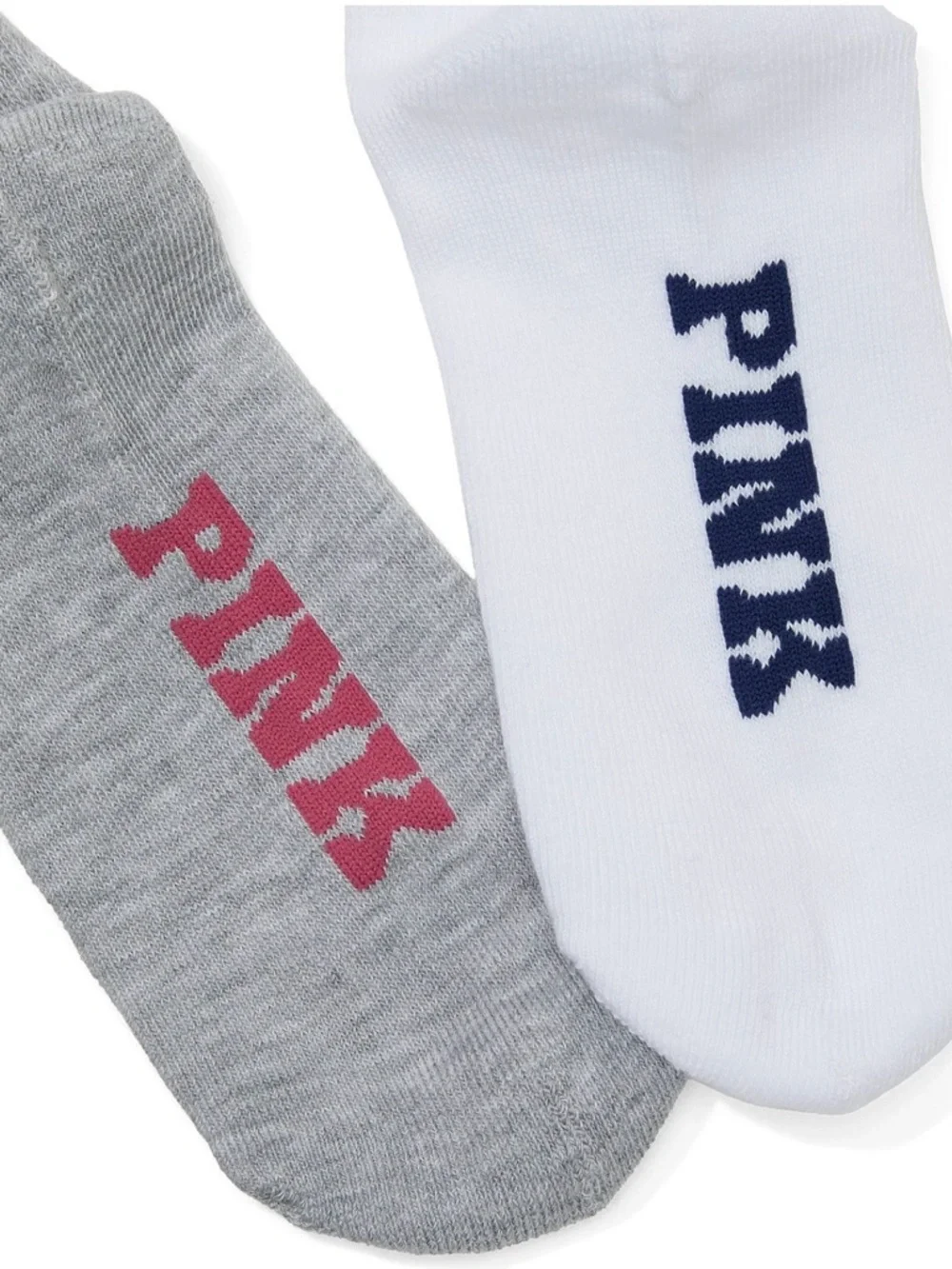 PINK Victoria's Secret “The Dogs” 2-Pack Crew Socks in White & Gray- New